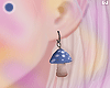 w. mushroom earrings