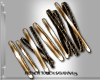 "SAV" GOLD & BLACK BANGL