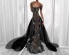 Elegant Black Vamp. Gown