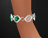 Silver Bracelet 2 Green
