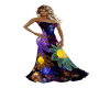Colorful Flowers Gown