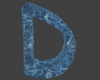 LETTER D ANIMATED WATER