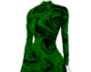 Green Rose Knit Dress
