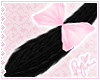 Furry bow tail - black