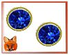 Gold and Sapphire Studs