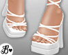 B| White Summer Sandals