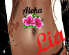 Aloha belly tattoo