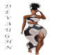 BLK./WT COVER UP DRESS