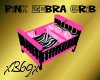 [B69]Pink Zebra Crib