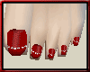 Dainty Red Diamond Feet