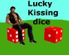lucky dice kissing pose