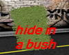 Hide In A Bush Action