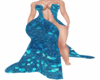 Blue Sequin Sexy Gown