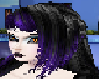 violet & black hair