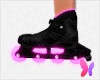 M Pink black rollers