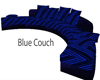 Blue Striped Club Couch