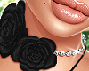 Rose Choker Black