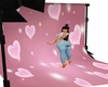y2k pink heart backdrop