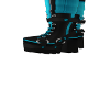 teal goth boots