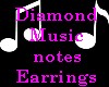 DiamondMusicnoteEarrings