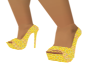 Yellow dots sexy shoes