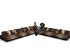 Brown Suede Sectional