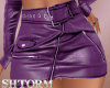RLL Purple Leather Skirt