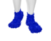 Blue Fuzzy Sock M