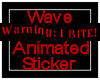I Bite Wave Sticker