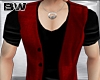 Black Red Vest & Shirt