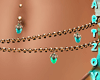 ! Aqua Blue Belly Chain