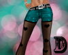 D Teal Hearts Pants