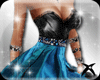 ! Black blue tiara dress