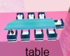 blue meet table