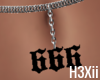 666 Black Belly Chain