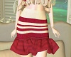 frill berry skirt red