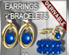 Bracelets+Earrings Blue