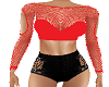 Fishnet Top with Shorts