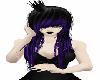 Purple Black emo hair