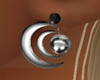 3 Moon Earrings Silver