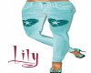 (WTL) Teal SKull Pants