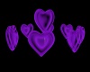 Purple Floating Hearts