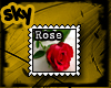 Red rose stamp