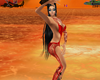 robe nymphea rouge sexy