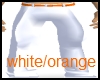 white orange belt pants