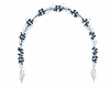 Wed floral blue arch