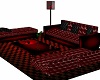 red and black  couches