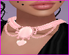 Pink w Heart Necklace