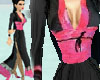 Kimono Dress -Black Pink