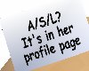 A/S/L in profile sign